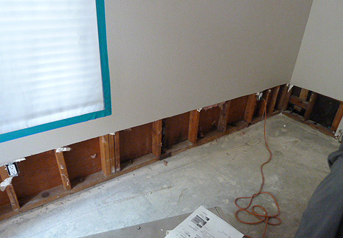 Flood Damage Restore: Framing & Drywall